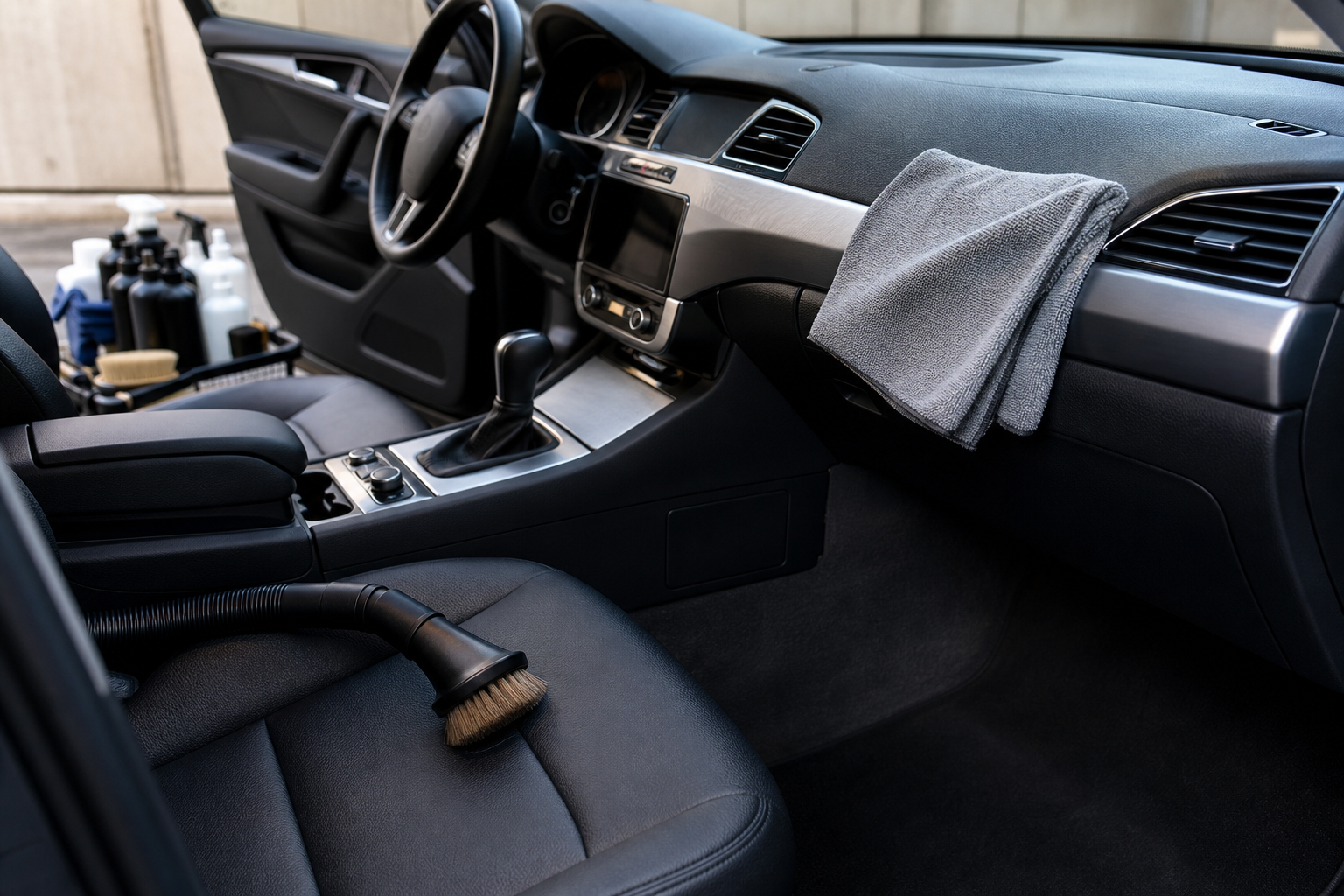 Clean modern vehicle interior